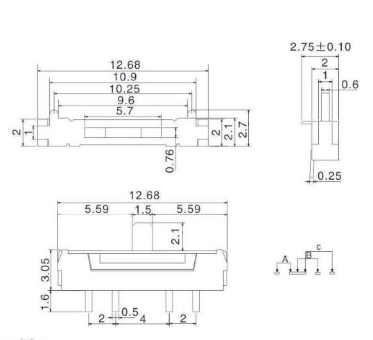 雙復(fù)位撥動(dòng)開(kāi)關(guān)規(guī)格書(shū)