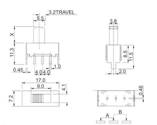 1p1t撥動(dòng)開關(guān)圖紙 1p1t撥動(dòng)開關(guān)圖紙