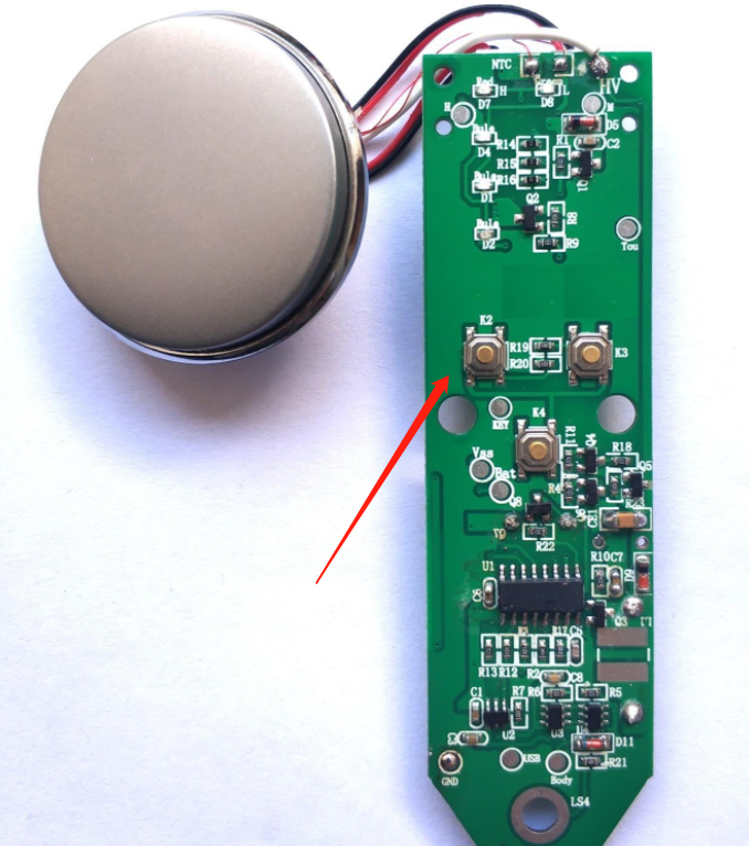 美容導(dǎo)出儀主板4*4銅頭輕觸開關(guān)應(yīng)用